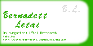 bernadett letai business card