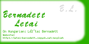 bernadett letai business card